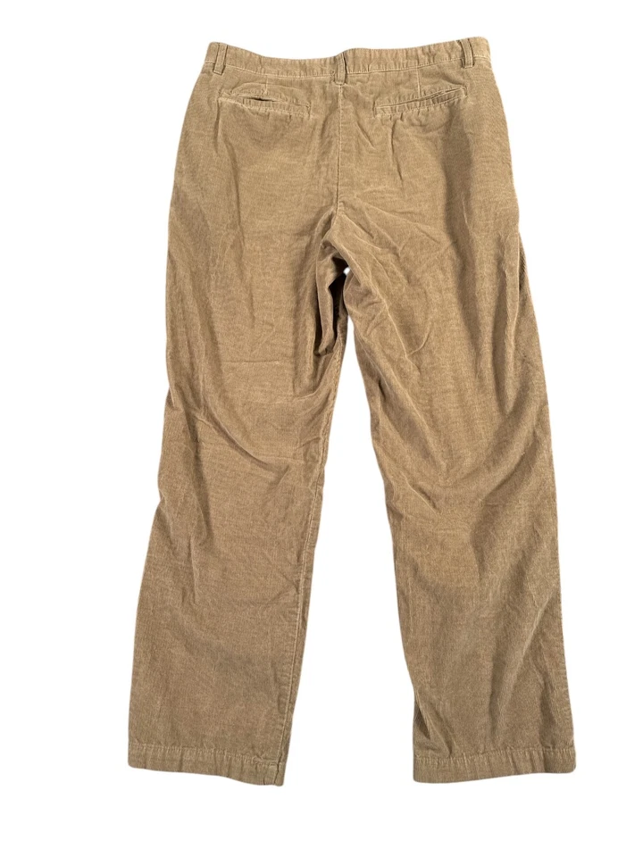 Pantalones de pana Basic Editions para hombre 34x30 marrón bolsillos pierna recta calce Foto 2 de 4