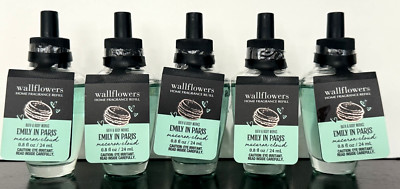 Bath & Body Works Lot of 5 EMILY IN PARIS MACARON CLOUD Wallflower Refill Bulbs