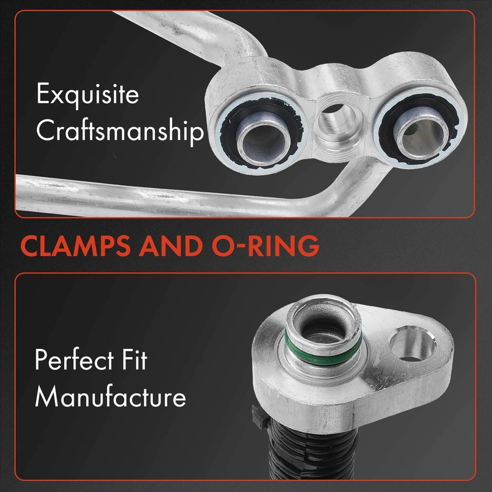 Conjunto de succión y descarga de aire acondicionado para Dodge Ram 2500 3500 98-02 L6 5,9 L diésel Foto 3 de 4