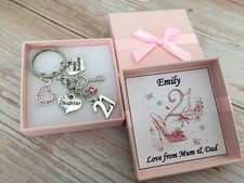 21st BIRTHDAY Gifts Charm Keyring for Daughter Sister Niece Friend Cosin 