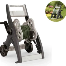 175 ft Hose Mobile Hose Storage Cart Water Hose Pipe Reel Holder Stand Garden