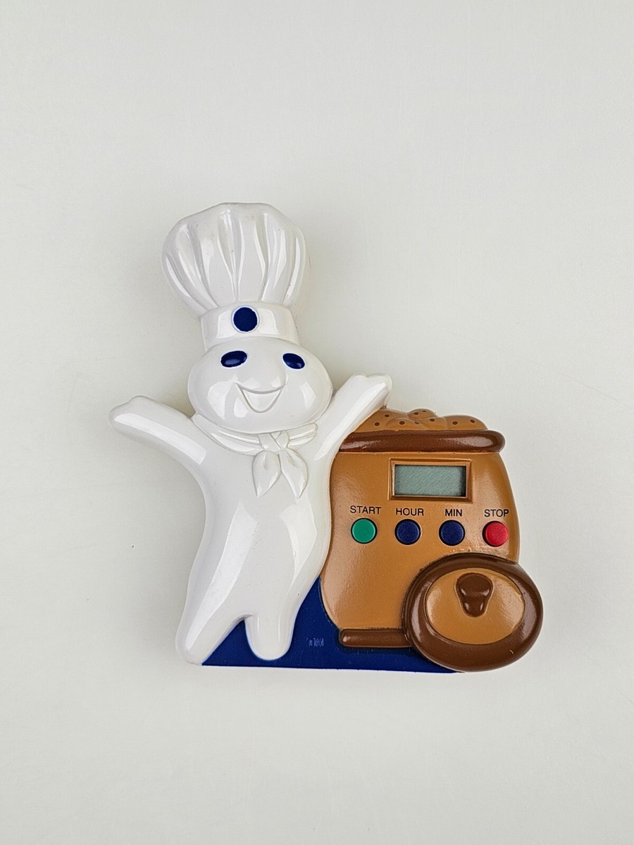 Pillsbury Doughboy Kitchen Timer 1997 90's Works! *Missing One