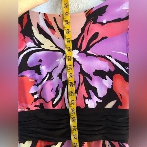 Scarlett Damen Größe 10 Mehrfarbig Blumenmuster Mittellang Midi Ostern Frühling Kleid - Bild 14 von 14