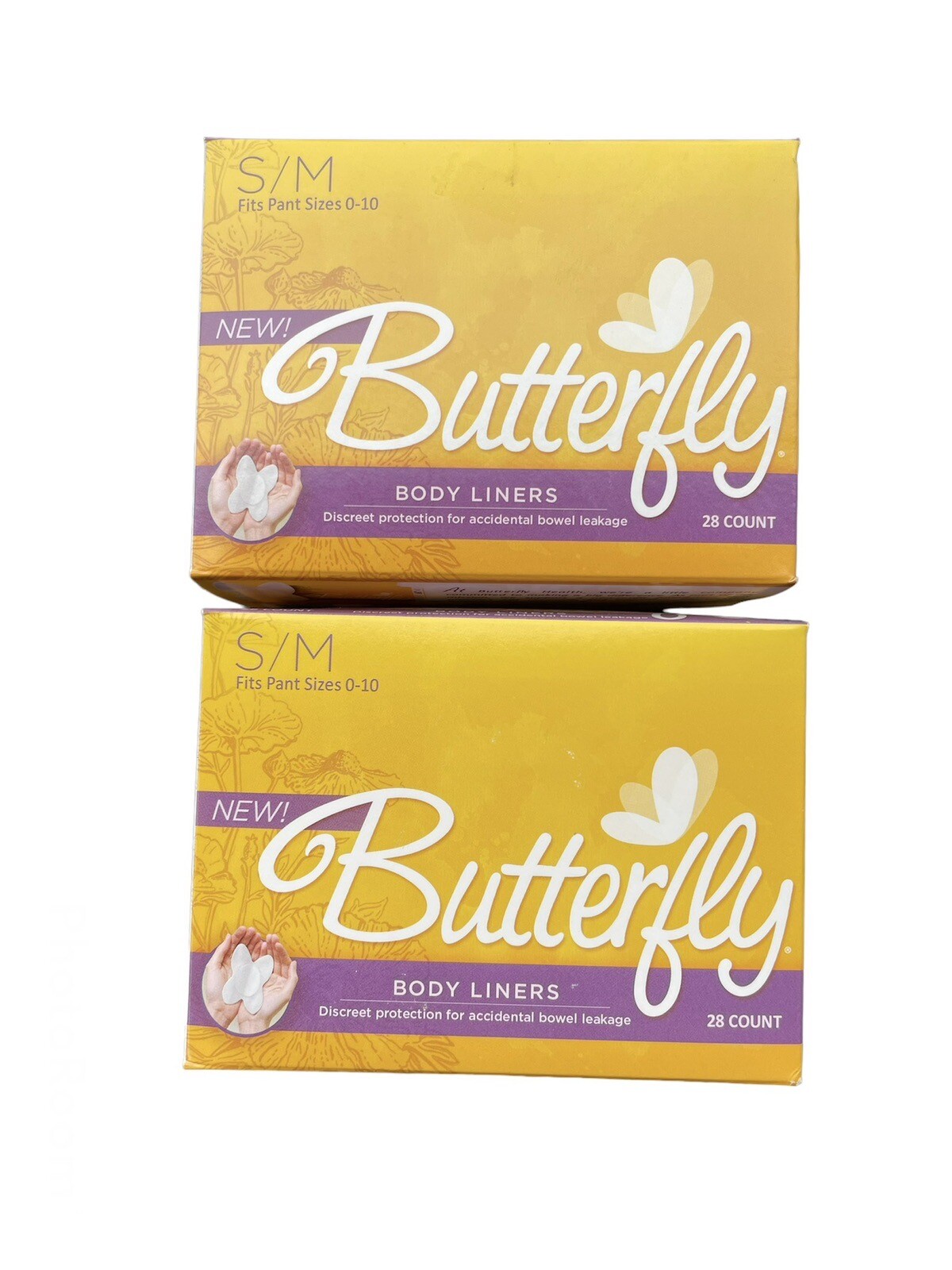 2 X Butterfly S/M Body Liners Pads Bowel Leakage 28 COUNT Each Men Women eBay