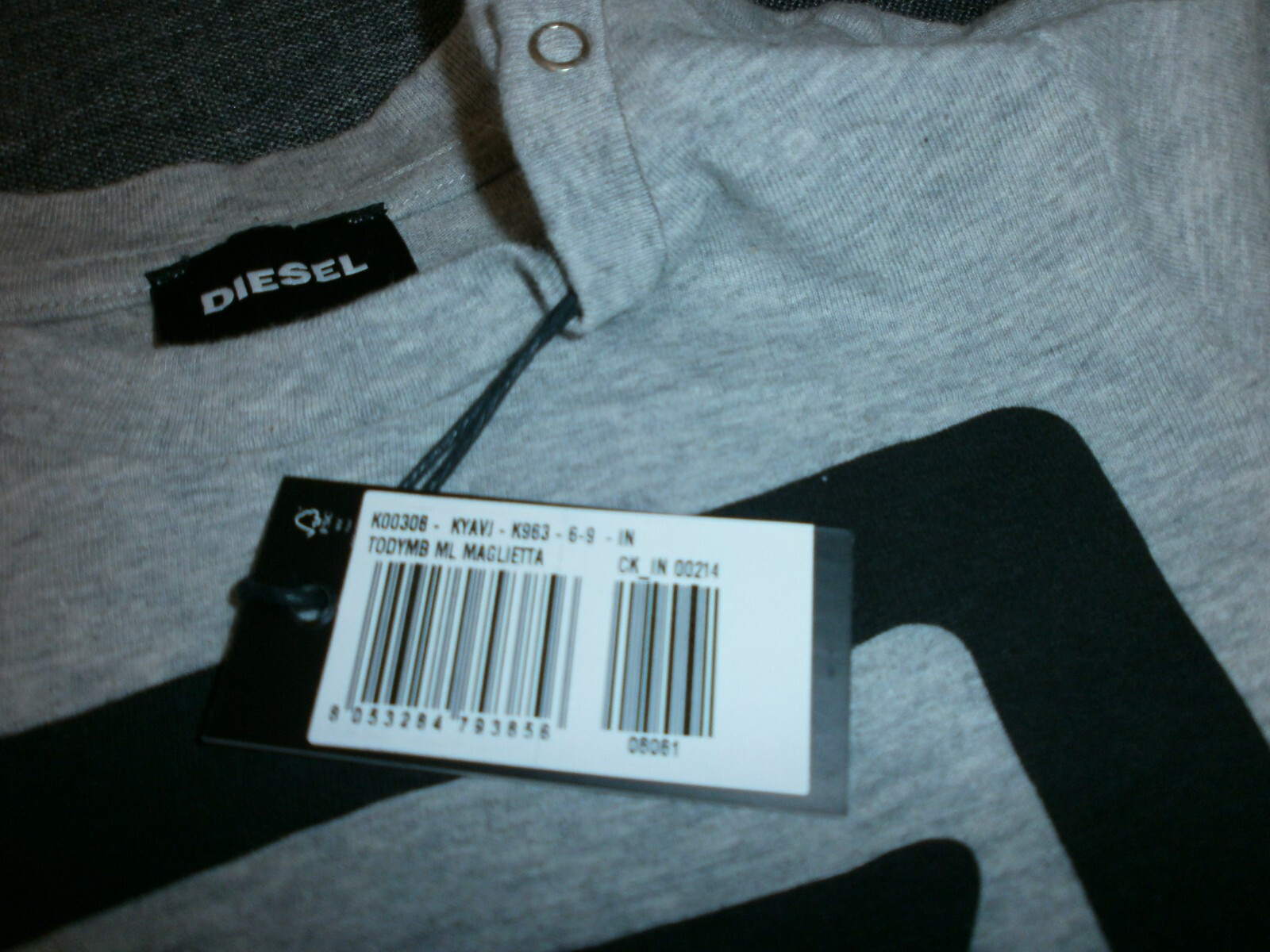 Preowned, Quality, DIESEL, Baby Boy's, Grey/Black, LongSleeved, Top 6