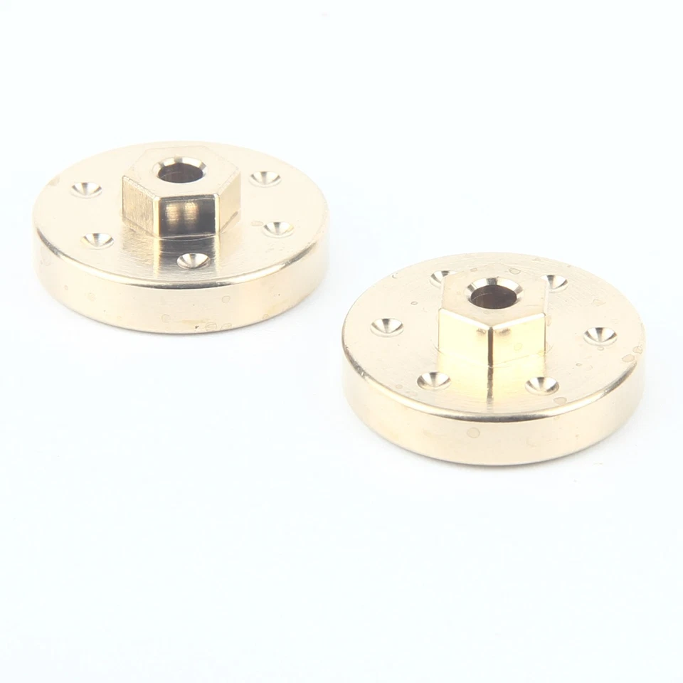 LCX Brass Axle Counter Weight Wheel Hex 6.4g/pcs Upgrades Parts for Axial SCX24 - Image 2 of 4
