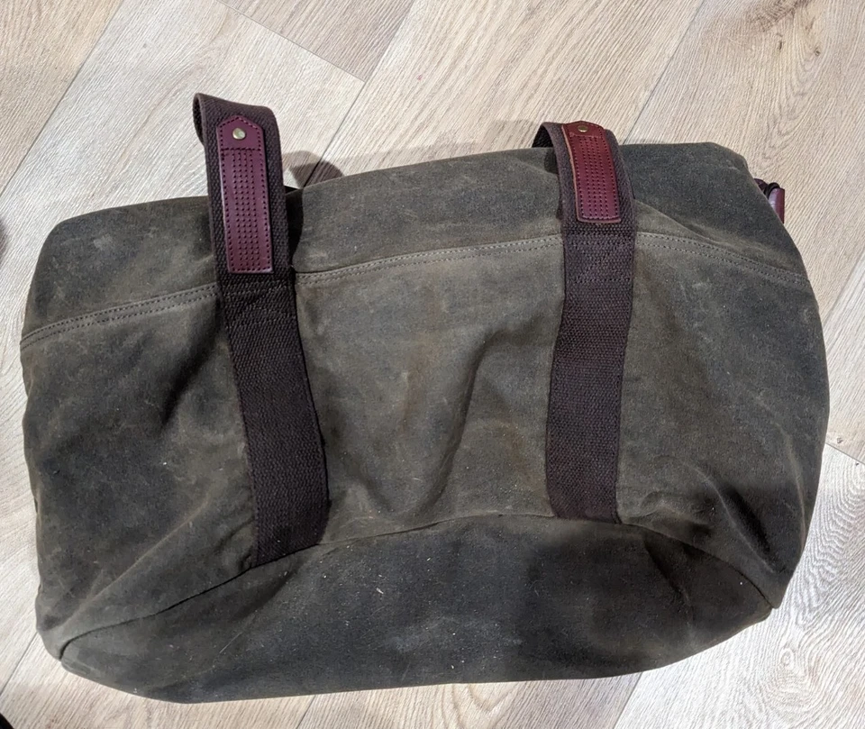 Винтажная кожаная дорожная зеленая холщовая спортивная сумка Timberland Weekender 22 дюйма   - Изображение 4 из 4