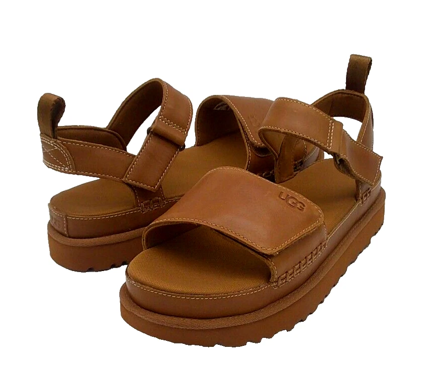 UGG GOLDENS SANDALI DONNA PELLE TAN US 12 UK 10 EU 43