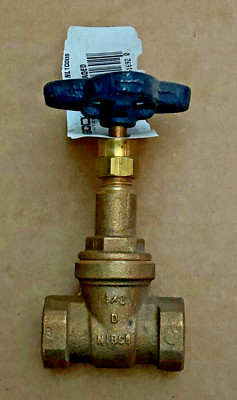 Nibco 1/2'' Brass Gate Valve T-131 150 SWP 300 CWP Threaded USA made