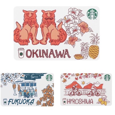 Starbucks Japan Been There Series HIROSHIMA FUKUOKA OKINAWA 3 Cities Pin Closed