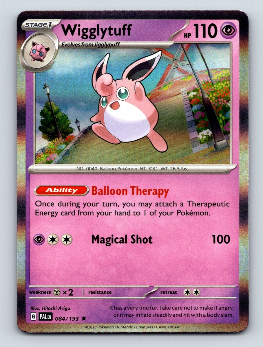 Stage 1 Wigglytuff HP 110 Balloon Therapy Ability Magical Shot Psychic Card
