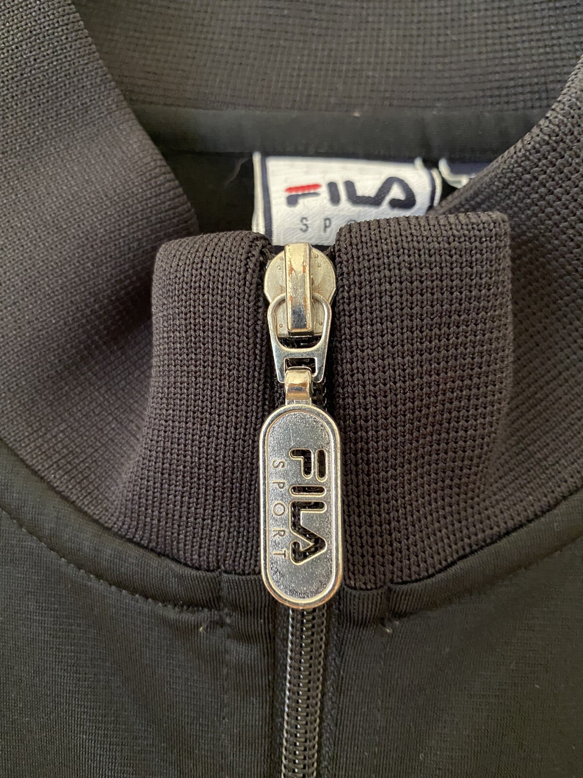 Giacca da pista Fila Sport uomo full zip tricolore nera taglia large