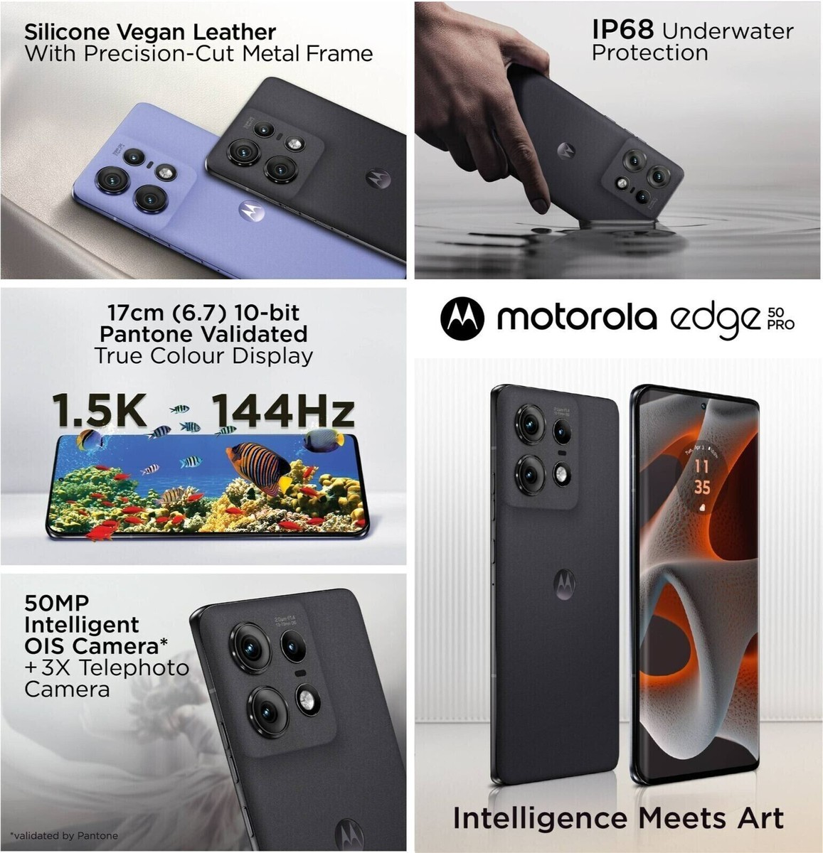 Motorola edge 50 Pro 256GB ブラック Motorola Edge 50 Pro 256GB 12GB RAM XT2403-1 (FACTORY