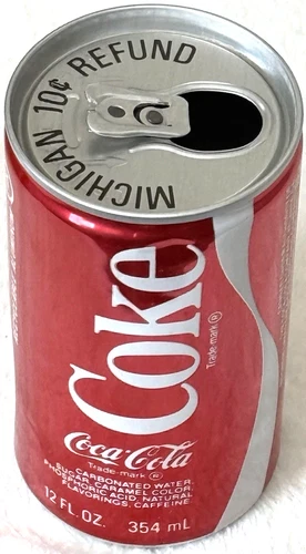 Vintage 1980’s Enjoy Coca-Cola-Michigan-12 oz-Aluminum Soda-Pop Can-Empty