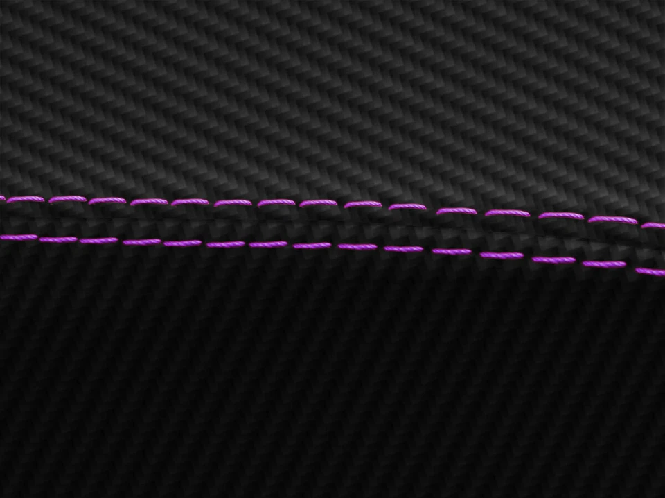 Cubierta de tapa de consola de fibra de carbono para Nissan 300ZX Z32 1990-1996 puntada púrpura Foto 3 de 4