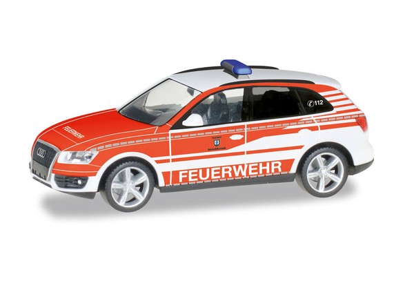 "Herpa 1:87 092975 Audi Q5 Kommandowagen \"Feuerwehr Ransbach-Baumbach\" Neu Ovp"-image