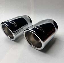 Genuine GM Chevy 2.5” Inlet Stainless Steel Exhaust Tip SET OF 2 Tail Pipe Tip 