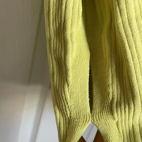 House of Harlow 1960 verde lima amarillo recortado acanalado camiseta sin mangas talla M mujer - Imagen 3 de 8