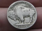 1914 P Buffalo Nickel 5 Cent Piece- Philadelphia, VG/Fine Details, Partial Horn