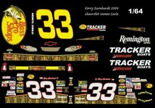  33 Kerry Earnhardt Bass Pro 20051/64th HO Scale Slot Car Decals