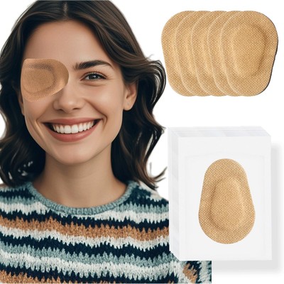 20 Pcs Adhesive Eye Patches for Regular Size：3.3×2.3 Inch, Nude 