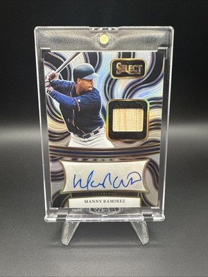 2025 Panini Select Baseball Manny Ramirez Game Used Bat Relic Auto #15/15  HOF