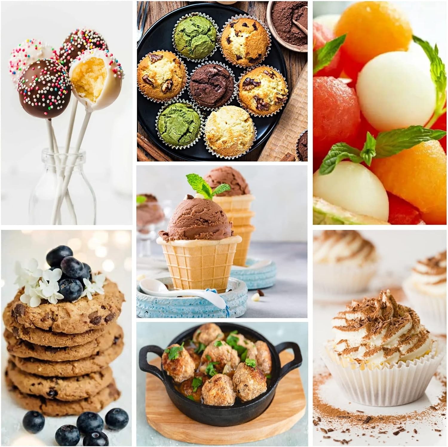 Ice Cream Scoop, 18/8 Stainless Steel Cookie Scoop, Cookie Scoops for Baking, 2 