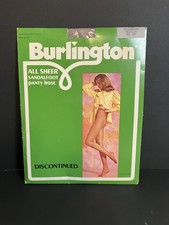 Vintage Burlington All Sheer Sandalfoot Panty Hose Sz Med Discontinued New