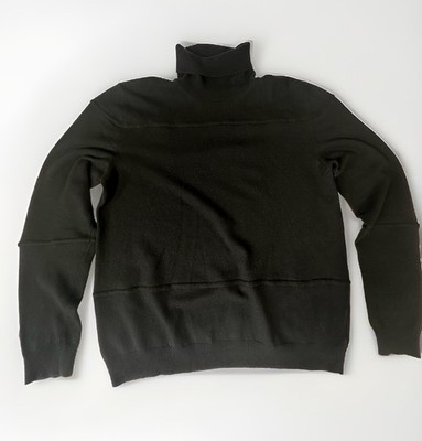 Jil Sander Black Cashmere Wool Turtleneck Sweater Italy 54 Minimalist Archive