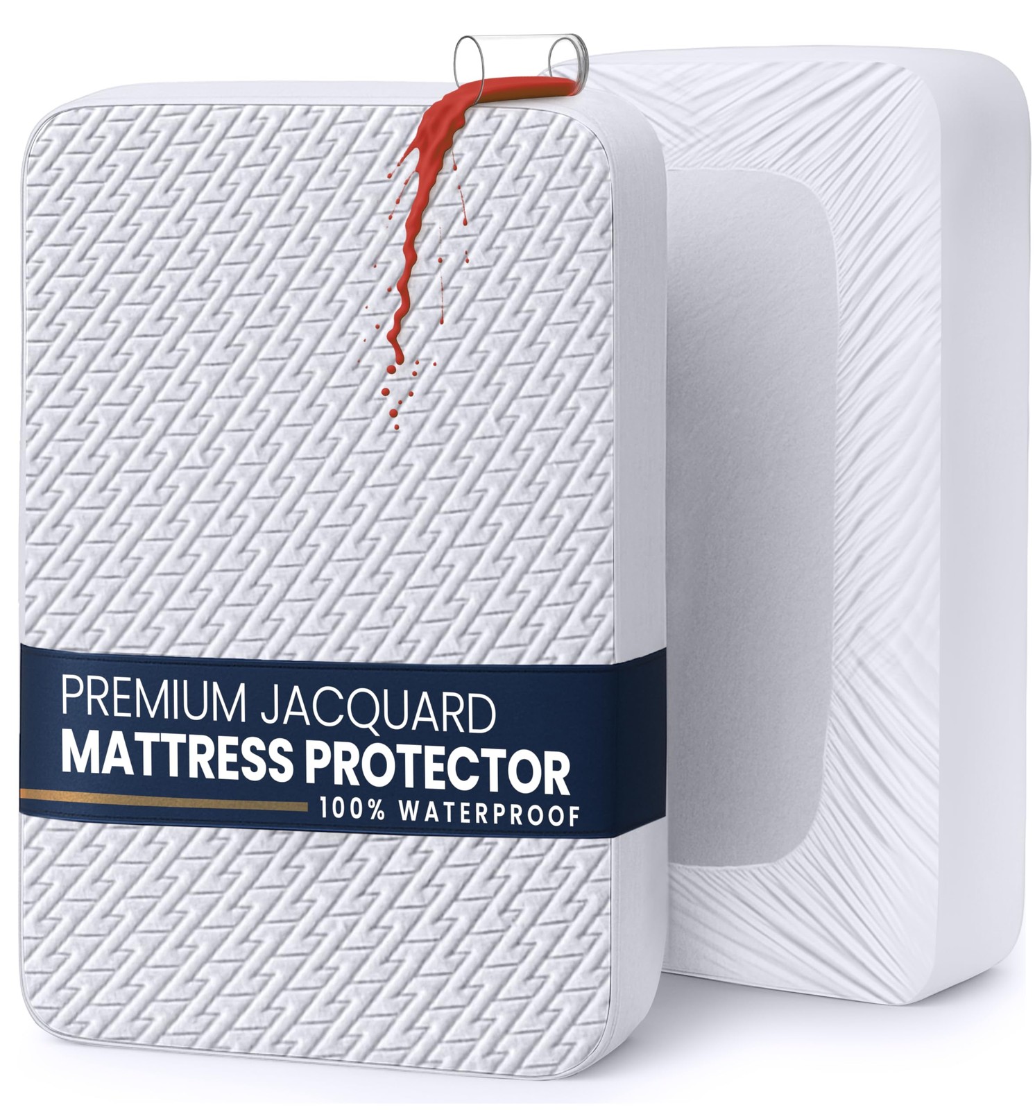 Waterproof Queen Mattress Protector with 3D Air Soft Fabric for Comfort and Protection-image