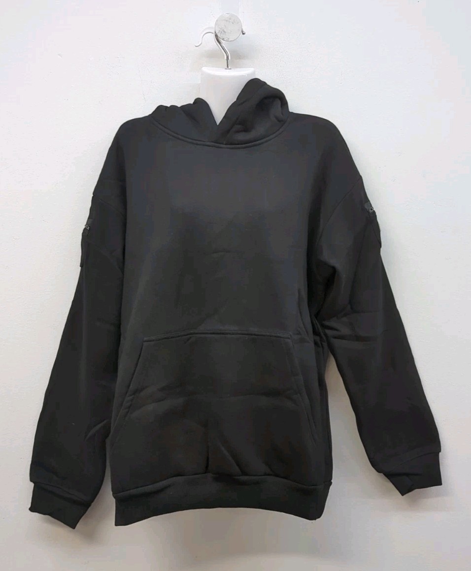 Comfrt Travel Essentials Heavyweight Oversized Fit Hoodie Womens Size M Obsidian