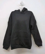 Comfrt Travel Essentials Heavyweight Oversized Fit Hoodie Womens Size M Obsidian