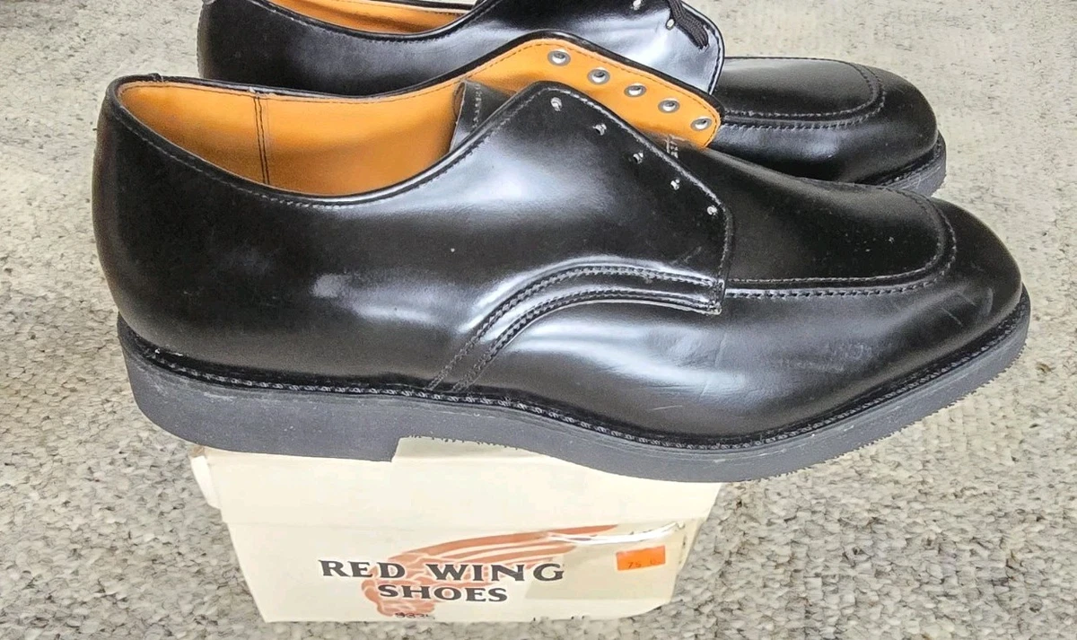 Red Wing Vintage Leather Black Lace Up Oxford Shoes Size 7 EE Red Wing Shoes Oxford Black Dress Shoes for Men for sale | eBay main image 4