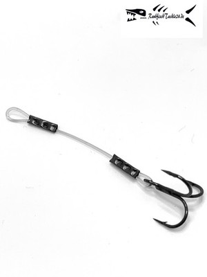 Stinger  Gunki Hardmono Vorfach Angsthaken mit VMC Drilling. 3er/pack. Nach Wahl