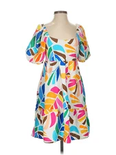 Tabitha Brown for Target Women White Casual Dress S