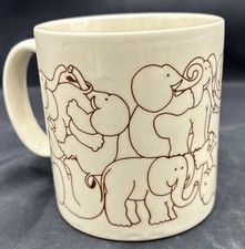 Naughty Orgy Elephant Coffee Tea Cup Mug Taylor NG San Francisco 1979 Japan