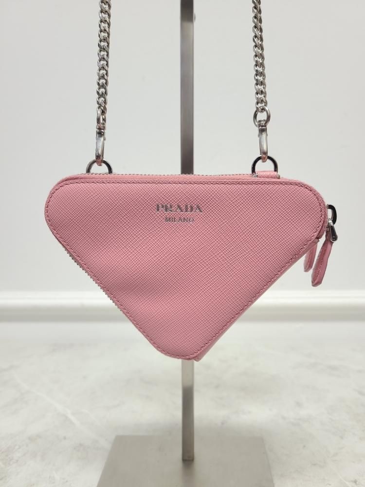 Prada Cleo Pink Prada Little Bags Prada Pink Saffiano Triangle - Main Image