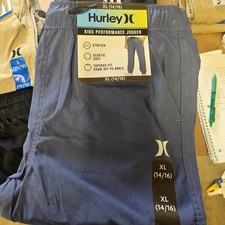 Hurley Kids Performance Joggers, Blue, Size XL 14-16, NWT