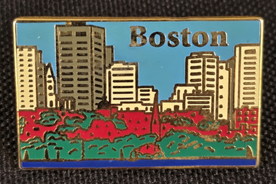 Boston Skyline Hat Lapel Collectible Enamel Lapel Pin Tourist Souvenir