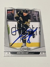 John Beecher Signed Card OPC O-PEE-CHEE JSA COA IP Auto Boston Bruins a