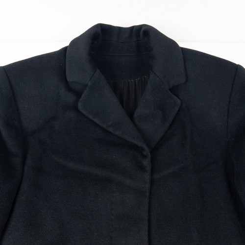 Fleurette Cashmere Coat Women's 2 Vintage Black 100% Cashmere Long Overcoat - Picture 9 of 15