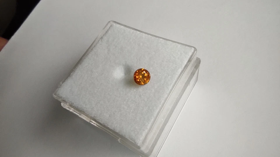 Sphalerit 0,27ct Picos De Europa Spanien Intensives Orange Feuriger Schliff - Bild 3 von 4