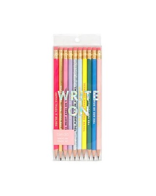 ban.do Write On Colorful Pencil Set of 10, Pre-Sharpened #2 School/Office Gra...