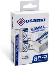 Gomme Da Cancellare Set Da 8 Pezzi per Cancelleria Scuola Ufficio Università E C