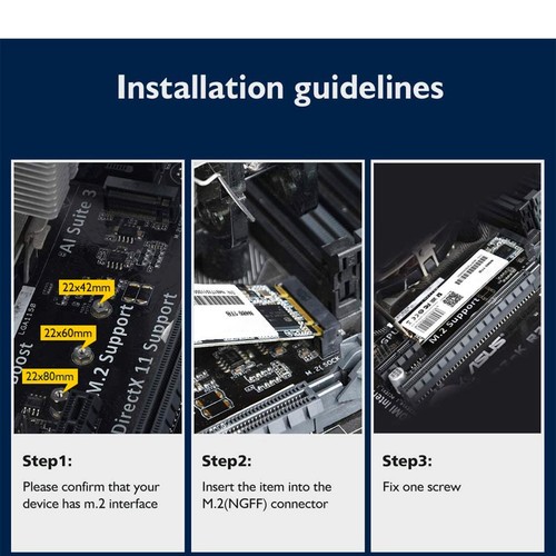 SSD M.2 SATA NGFF 1TB 2280 Solid State Drive Lenovo Dell HP Notebook 1000GB PC - Picture 5 of 6