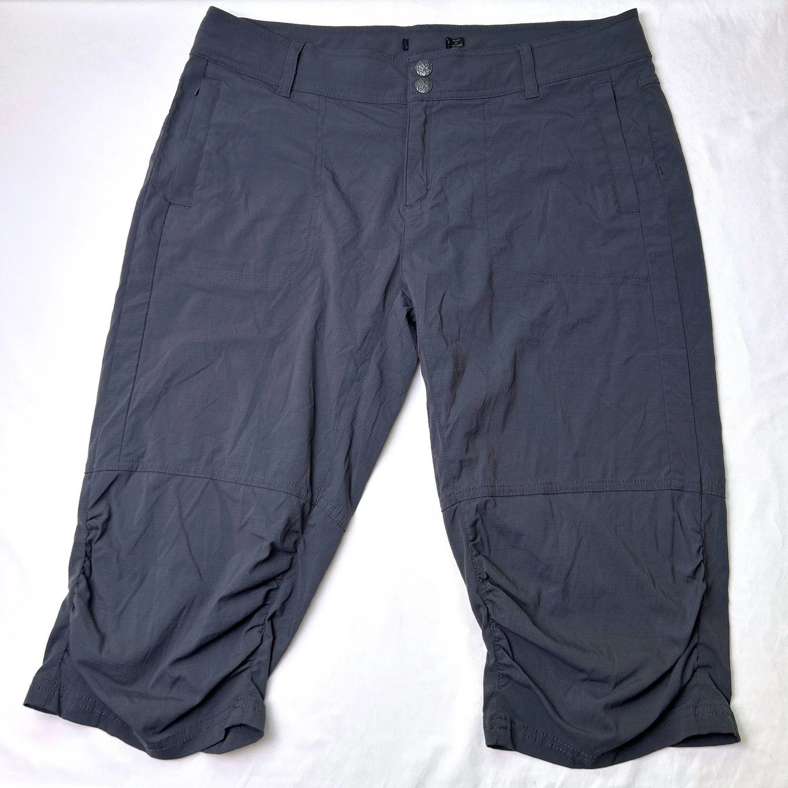 Prana Womens Halle Stretch Ripstop Hiking Capri Pants Size 12 Charcoal Grey
Opens in a new window or