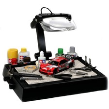 Tamiya Work Station Model Making with Magnifying Lens & Light