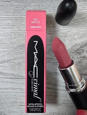 MAC Macximal Sleek Satin Lippenstift | 802 Brave | 3,5g/0,12oz | Neu & Originalverpackt 100% A