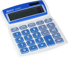 Image of Rexel Ibico 208X Calculator Eu,Blue, White