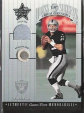 Rich Gannon 2001 Leaf Dress for Success Game Worn Pants & Facemask Card #DFS-25